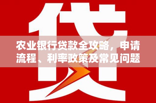 遂溪农业银行贷款全攻略，申请流程、利率政策及常见问题解析