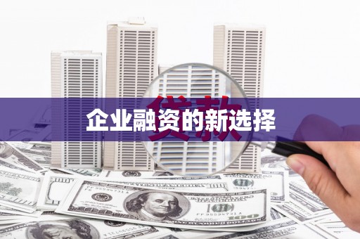 遂溪企业融资的新选择