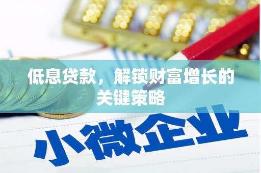 遂溪低息贷款，解锁财富增长的关键策略