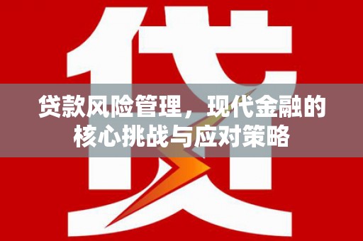 遂溪贷款风险管理，现代金融的核心挑战与应对策略