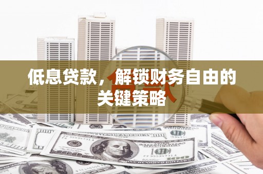 遂溪低息贷款，解锁财务自由的关键策略