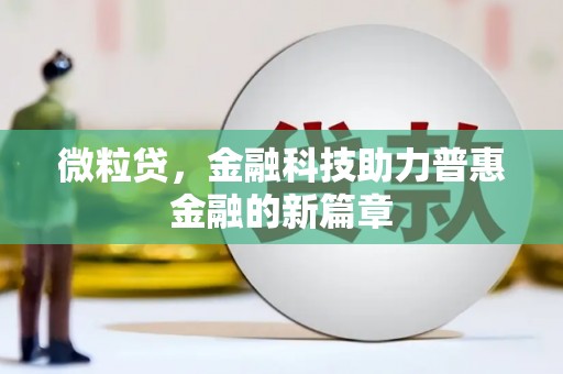 遂溪微粒贷，金融科技助力普惠金融的新篇章