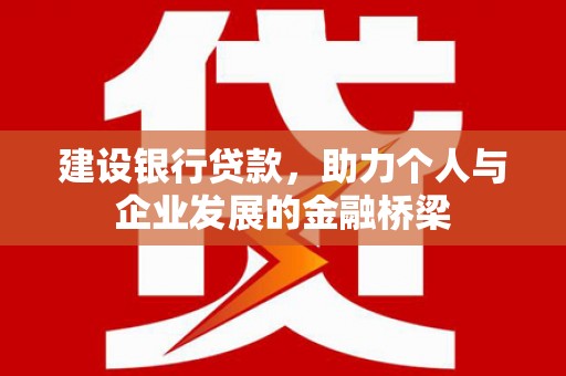 遂溪建设银行贷款，助力个人与企业发展的金融桥梁