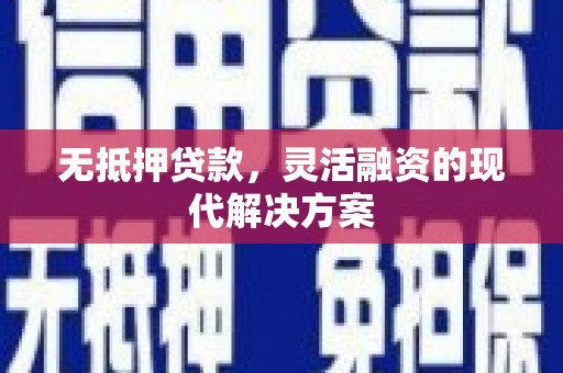 遂溪无抵押贷款，灵活融资的现代解决方案