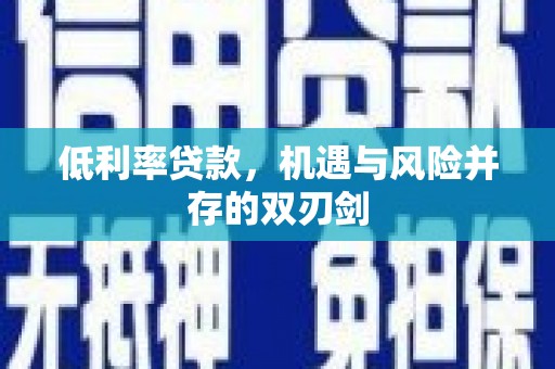 遂溪低利率贷款，机遇与风险并存的双刃剑